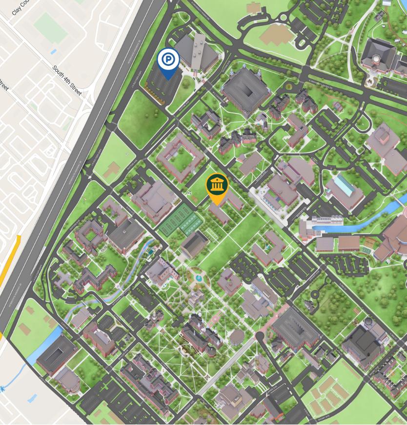 Campus Map with Marrs McClean & Hurd Parking